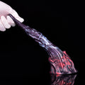 Dragon Dildo VOLCVEX Void Ember Platinum Silicone – rear profile view