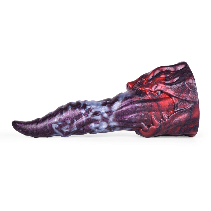 Dragon Dildo VOLCVEX Void Ember Platinum Silicone – size scale reference