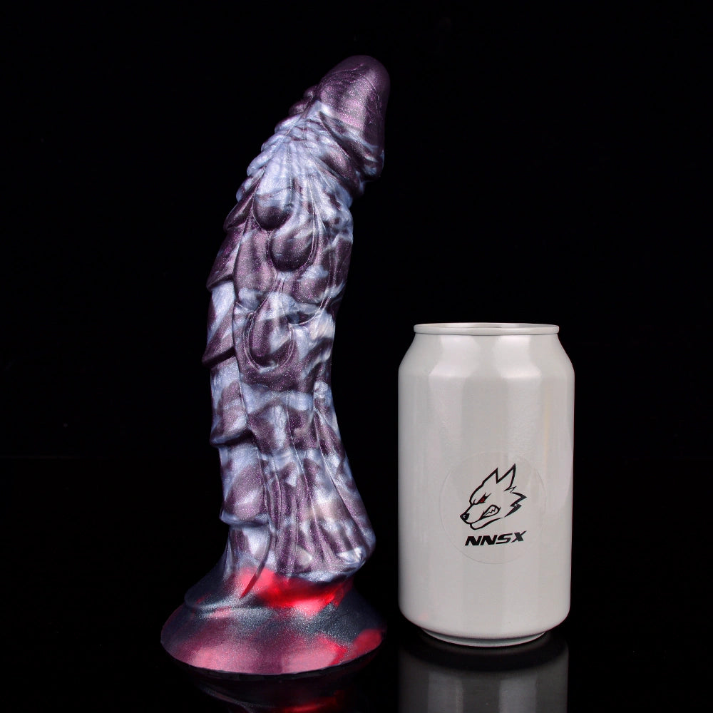 Dragon Dildo VORNSCALYR Void Ember Platinum – size scale reference