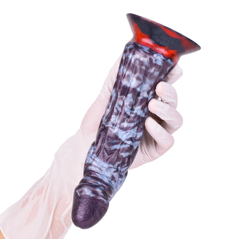 Dragon Dildo VORNSCALYR Void Ember Platinum – surface texture detail
