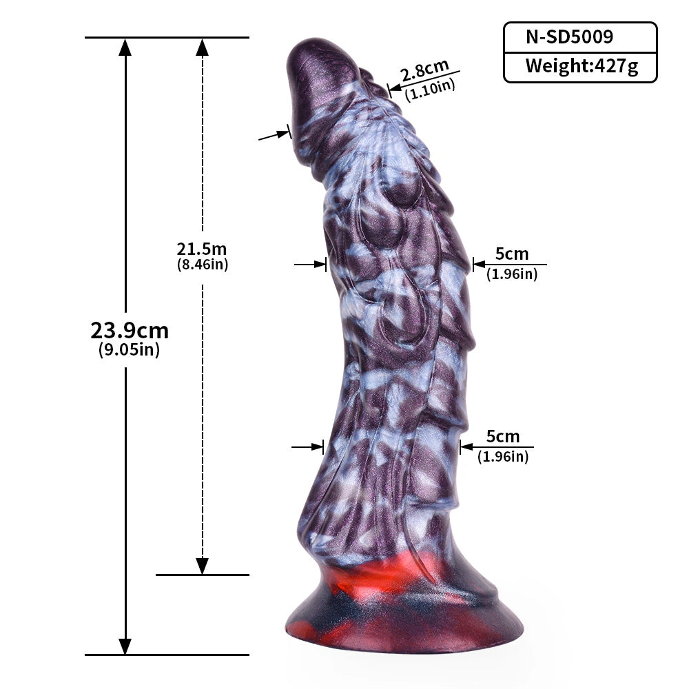 Dragon Dildo VORNSCALYR Void Ember Platinum Silicone