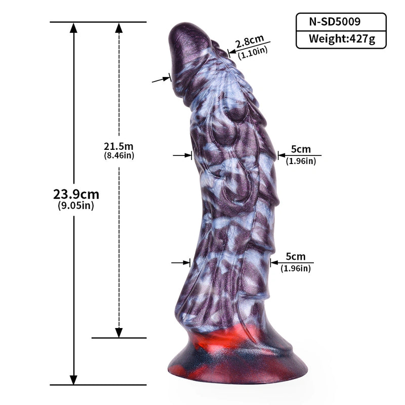 Dragon Dildo VORNSCALYR Void Ember Platinum Silicone