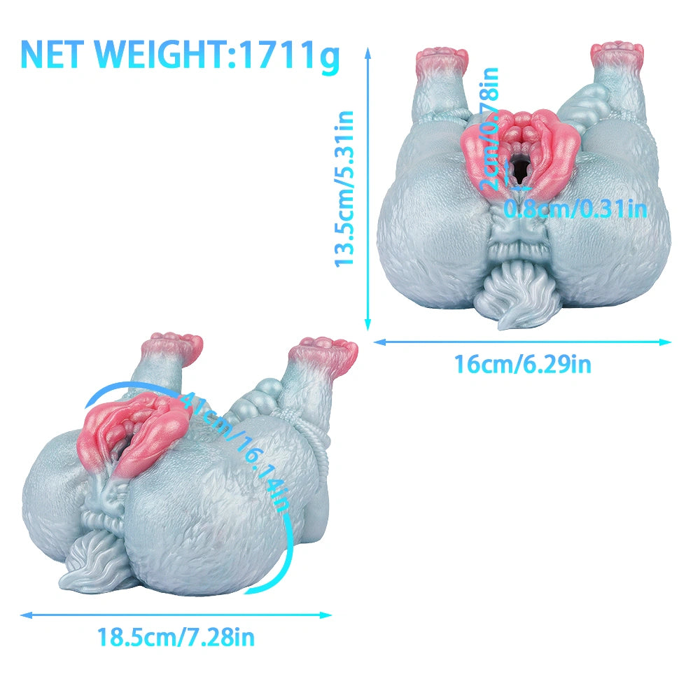 Luna Wolf Princess Single Channel Fantasy Buttocks – size scale reference