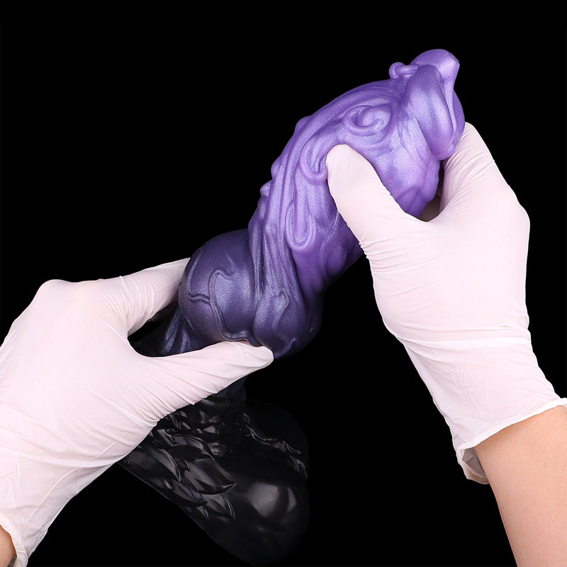 Knot Dildo Zelvoor Dual Layer Lavender 7.5cm Knot – bottom base view