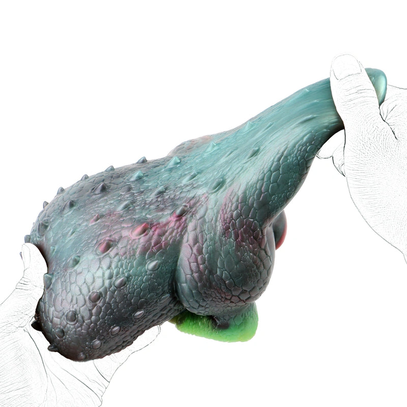 Butt Masturbator Zyralis Iridescent Lizard Scale – rear view