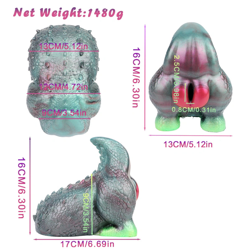 Butt Masturbator Zyralis Iridescent Lizard Scale – size scale reference