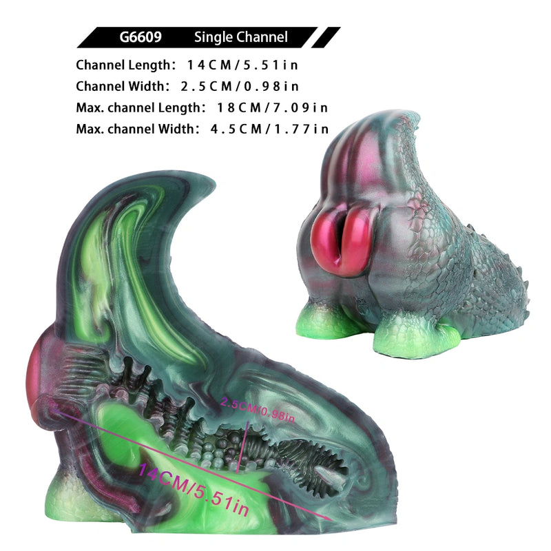 Butt Masturbator Zyralis Iridescent Lizard Scale – front view